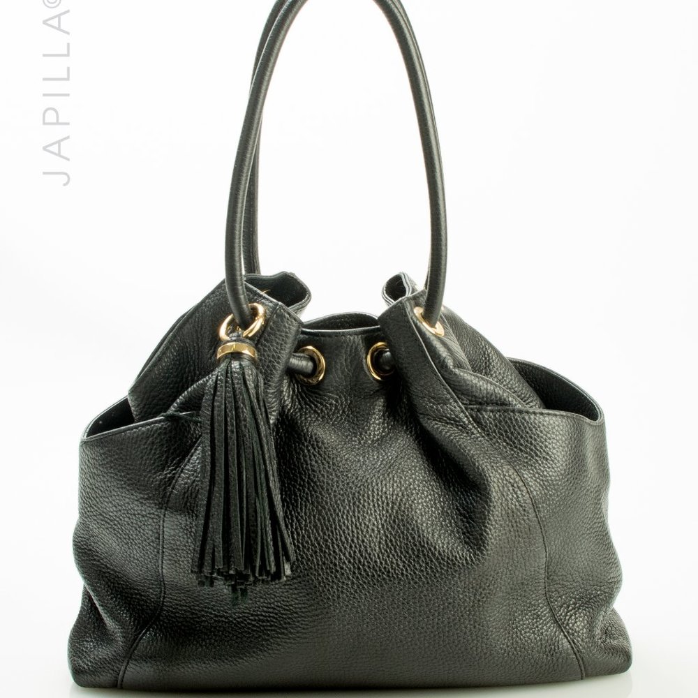 MICHAEL KORS TASSEL  LEATHER SHOULDER BAG
